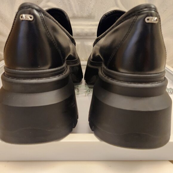 Michael Kors Black Leather "Shiloh" Loafers. NIB. Size Various - Picture 10 of 15